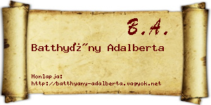 Batthyány Adalberta névjegykártya